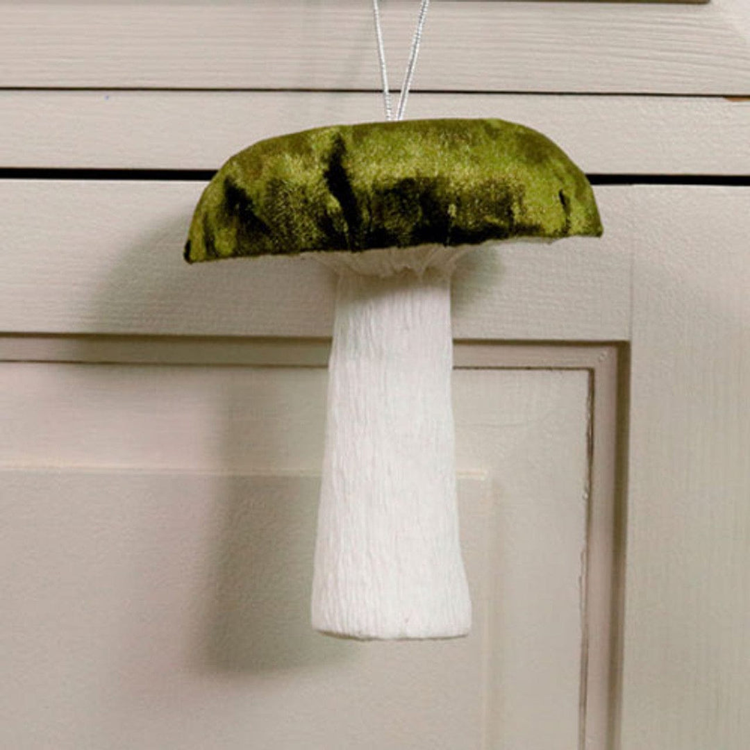 Dark Green Velvet Hanging Mushroom (12cm) ornament Dark Green Velvet Hanging Mushroom (12cm)