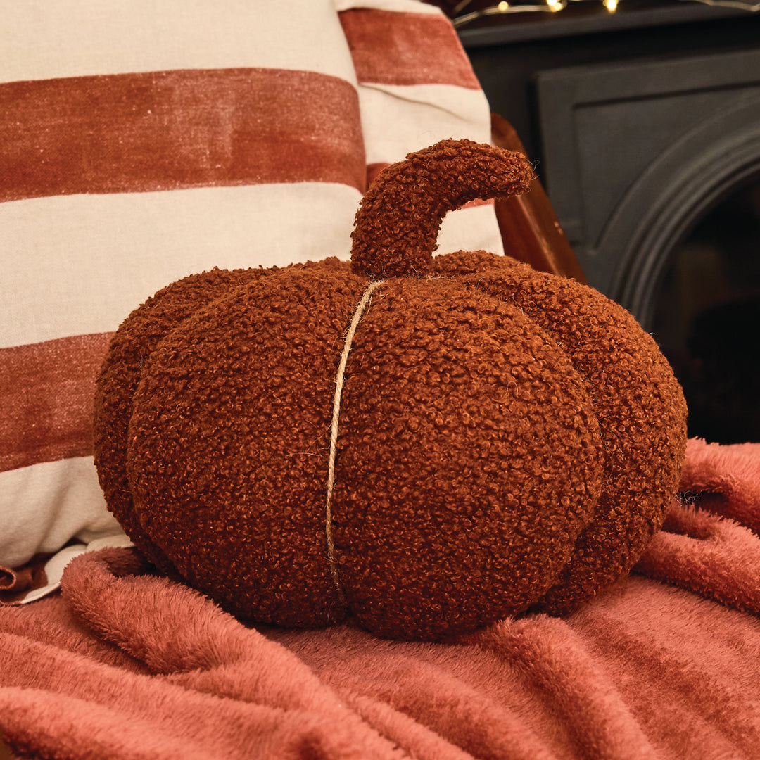 Decorative Boucle Pumpkin Cushion | Halloween Party Supplies UK Home Decor Decorative Boucle Pumpkin Cushion