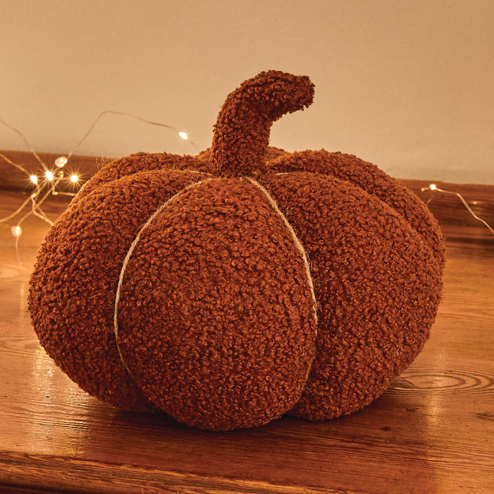 Decorative Boucle Pumpkin Cushion | Halloween Party Supplies UK Home Decor Decorative Boucle Pumpkin Cushion