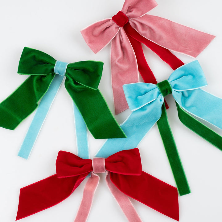 Decorative Velvet Christmas Bows x 4 | Meri Meri Christmas Bows Party Decorations Decorative Velvet Christmas Bows x 4