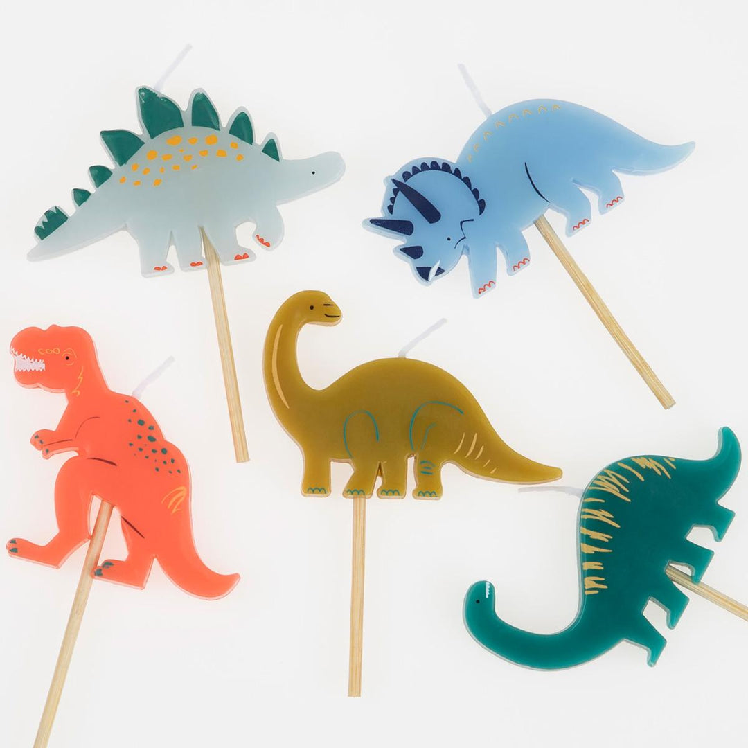 Dinosaur Candles x 5 | Party Cake Candles UK Cake Candles Dinosaur Candles x 5