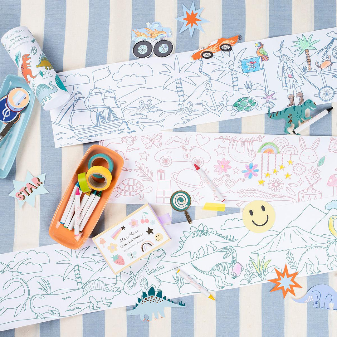 Dinosaur Colouring Roll | Meri Meri Dinosaur Party Party Accessories Dinosaur Colouring Roll