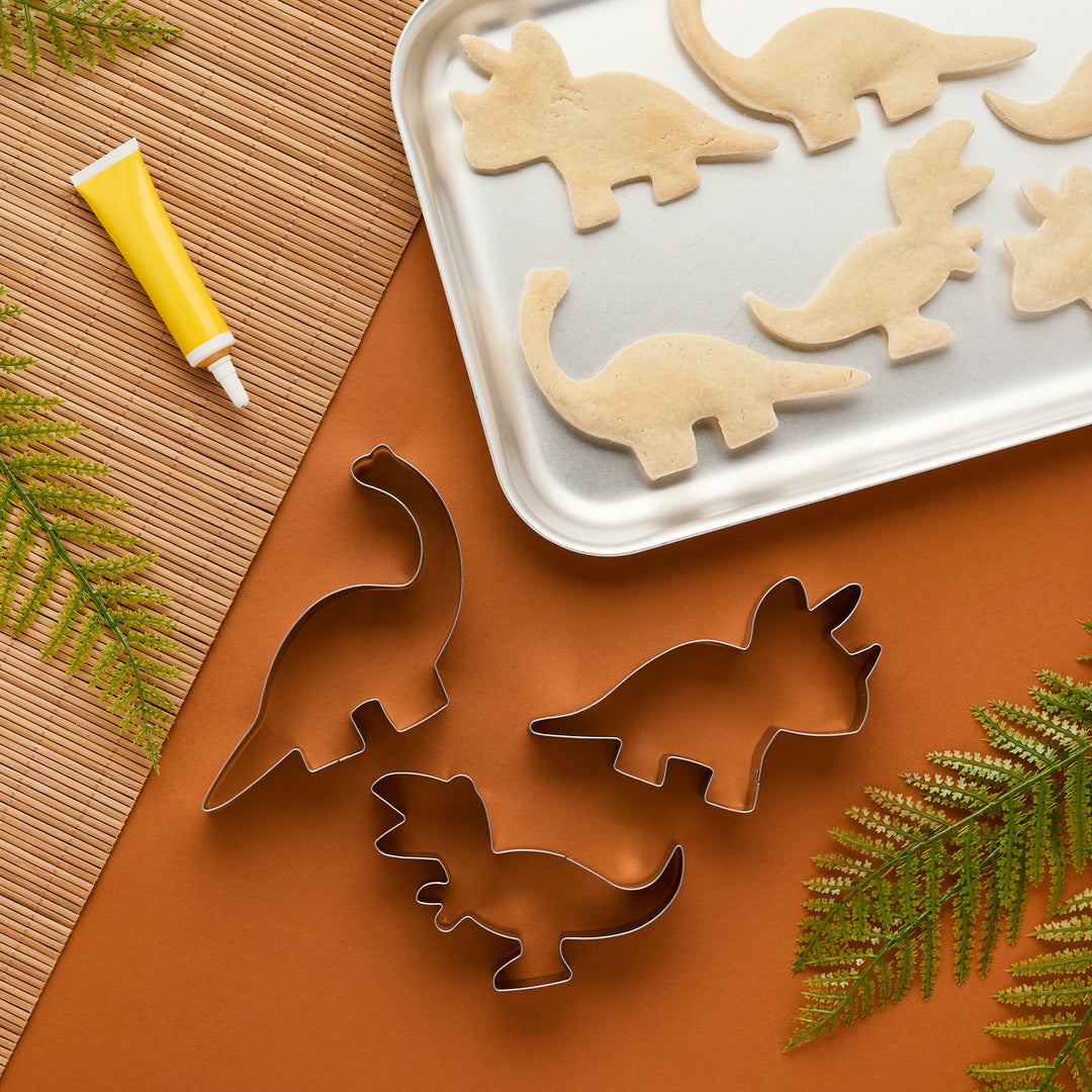 Dinosaur Cookie Cutters - Pack of 3 cookie cutter Dinosaur Cookie Cutters - Pack of 3