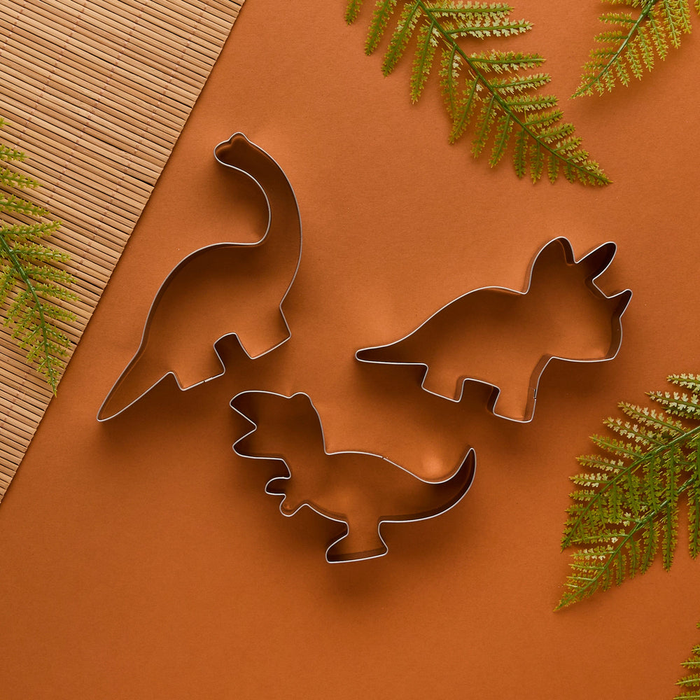 Dinosaur Cookie Cutters - Pack of 3 cookie cutter Dinosaur Cookie Cutters - Pack of 3