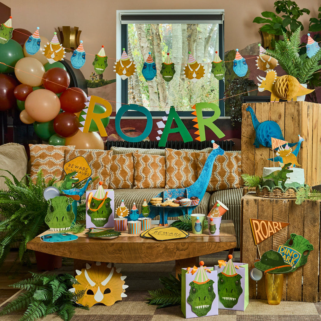 Dinosaur Honeycomb Decorations - Pack of 2 Bunting Dinosaur Honeycomb Decorations - Pack of 2