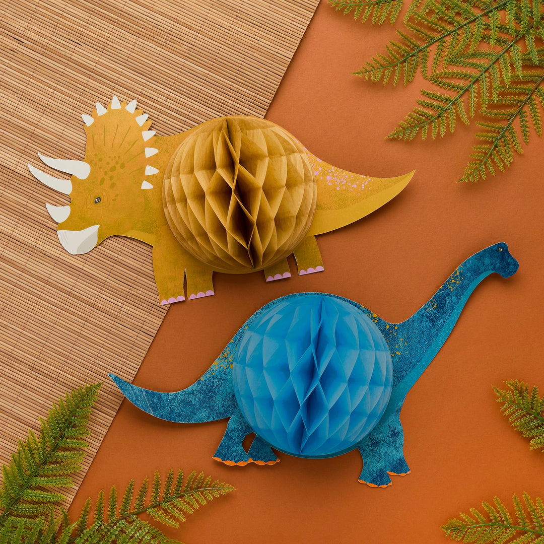 Dinosaur Honeycomb Decorations - Pack of 2 Bunting Dinosaur Honeycomb Decorations - Pack of 2