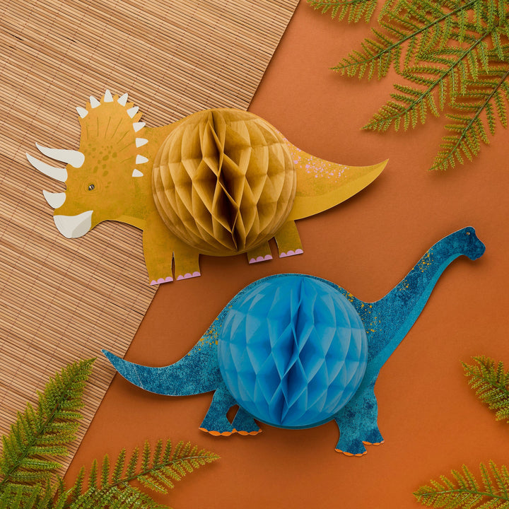Dinosaur Honeycomb Decorations - Pack of 2 Bunting Dinosaur Honeycomb Decorations - Pack of 2