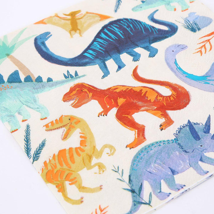 Dinosaur Kingdom Large Napkins x 16 | Party Tableware UK Tableware Dinosaur Kingdom Large Napkins x 16