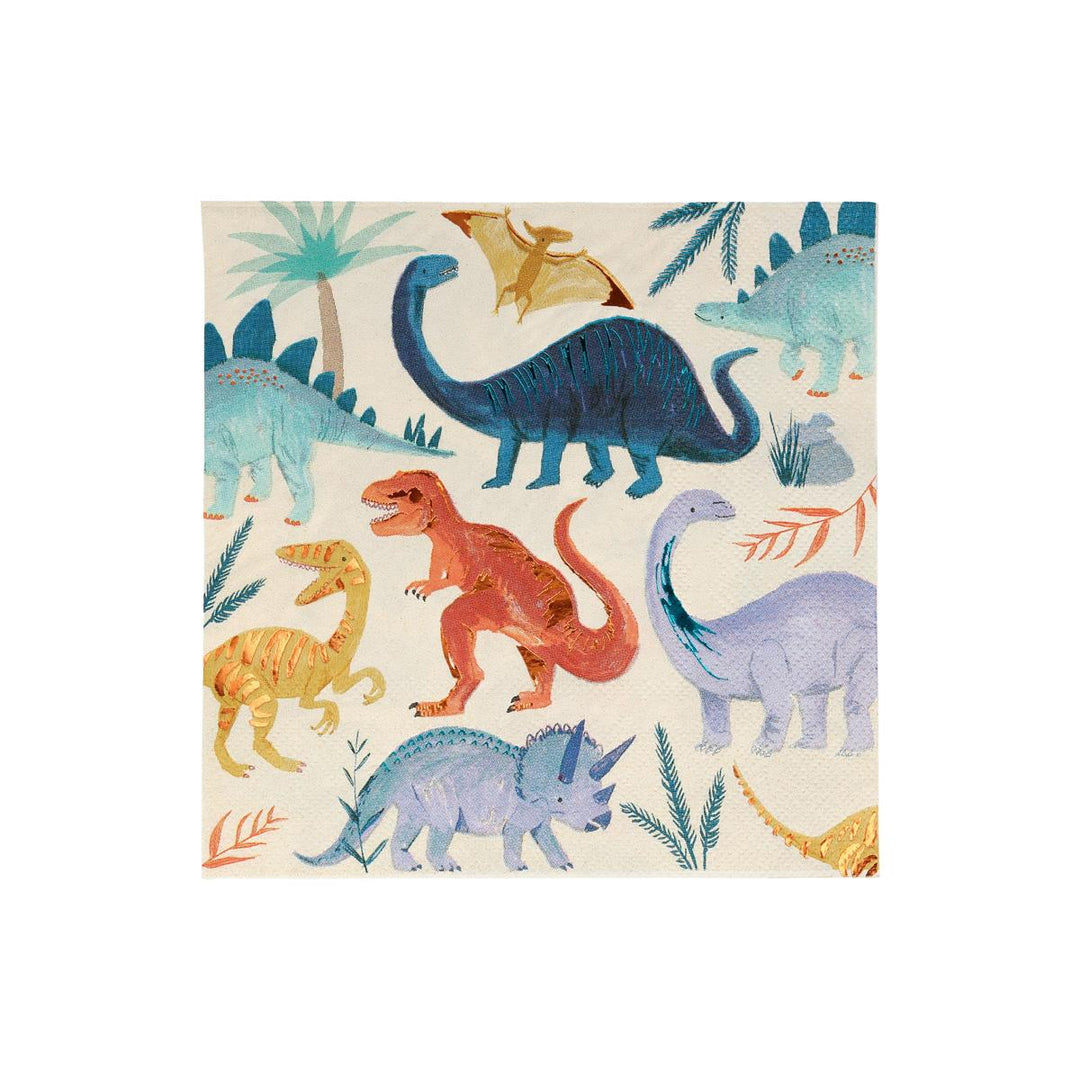Dinosaur Kingdom Large Napkins x 16 | Party Tableware UK Tableware Dinosaur Kingdom Large Napkins x 16