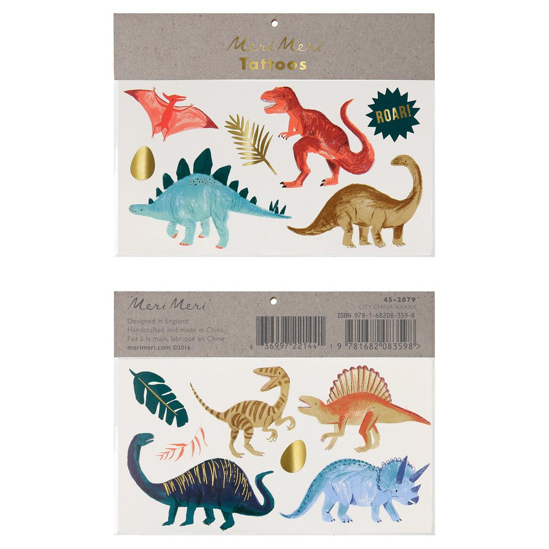 Dinosaur Kingdom Large Temporary Tattoos | Party Bag Fillers UK Party Accessories Dinosaur Kingdom Large Temporary Tattoos
