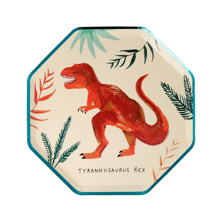 Dinosaur Kingdom Side Plates x 8 | Party Tableware UK Tableware Dinosaur Kingdom Side Plates x 8