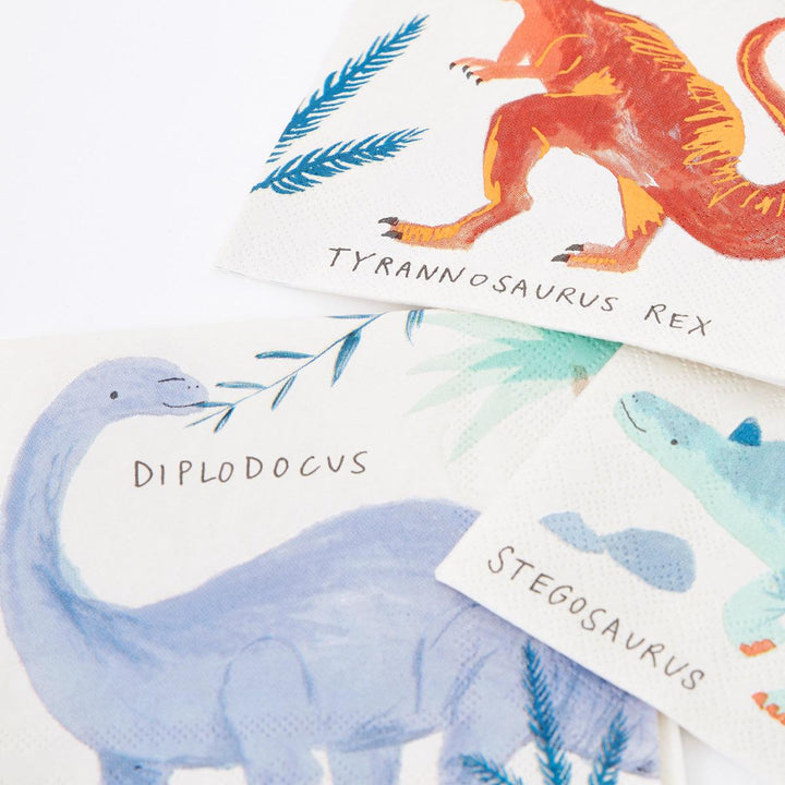 Dinosaur Kingdom Small Napkins x 16 | Party Tableware UK Tableware Dinosaur Kingdom Small Napkins x 16