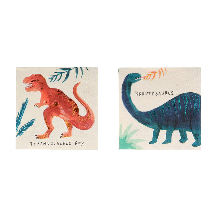 Dinosaur Kingdom Small Napkins x 16 | Party Tableware UK Tableware Dinosaur Kingdom Small Napkins x 16