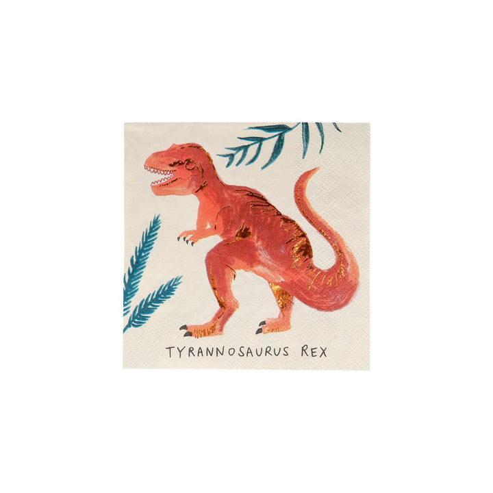 Dinosaur Kingdom Small Napkins x 16 | Party Tableware UK Tableware Dinosaur Kingdom Small Napkins x 16