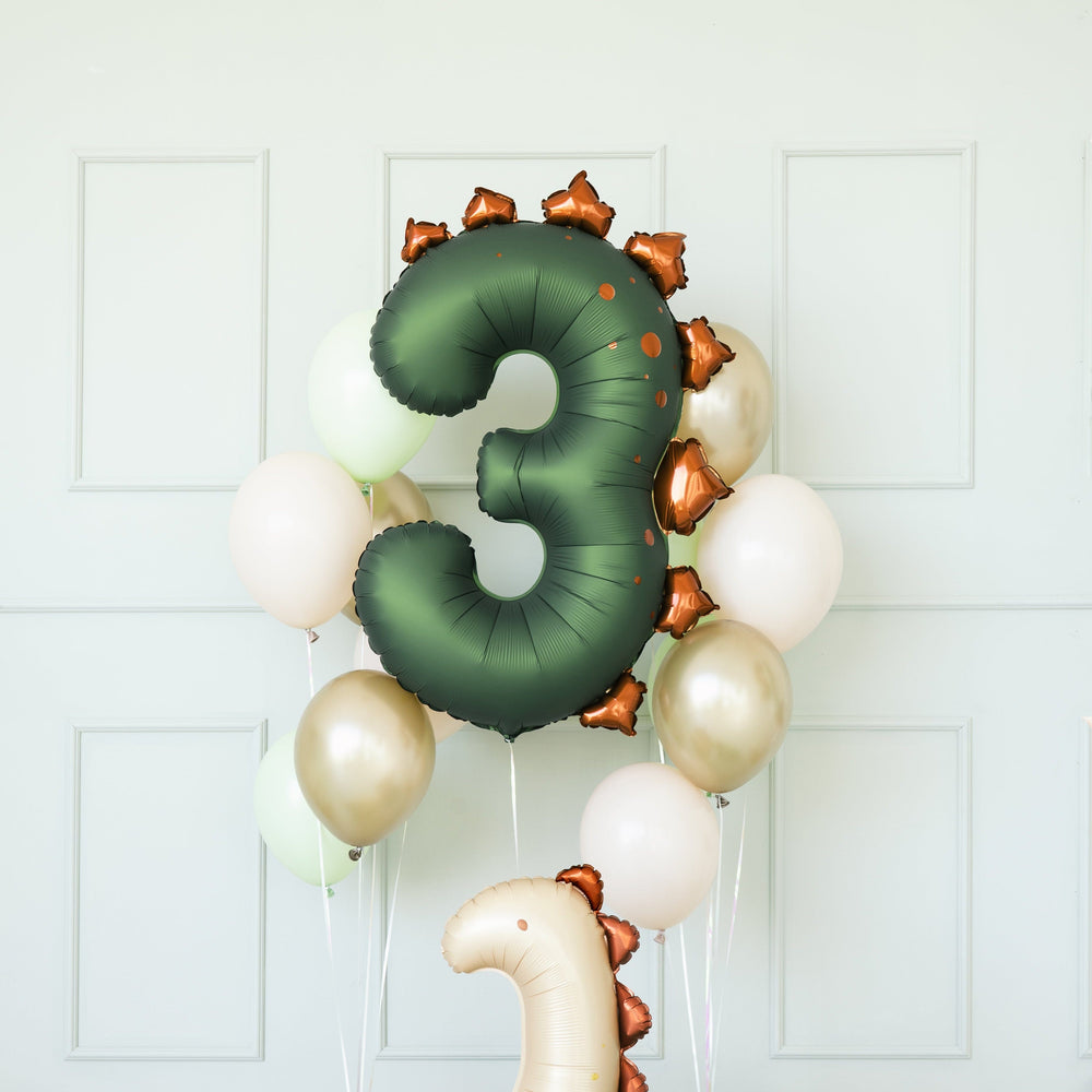 Dinosaur Number 3 Foil Balloon (36 inch)) - Dinosaur Party Foil Balloon Dinosaur Number 3 Foil Balloon (36 inch)