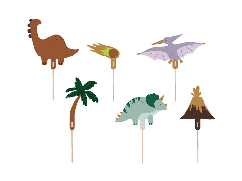 Cake Topper Dinosaur Party Cake Toppers x 6