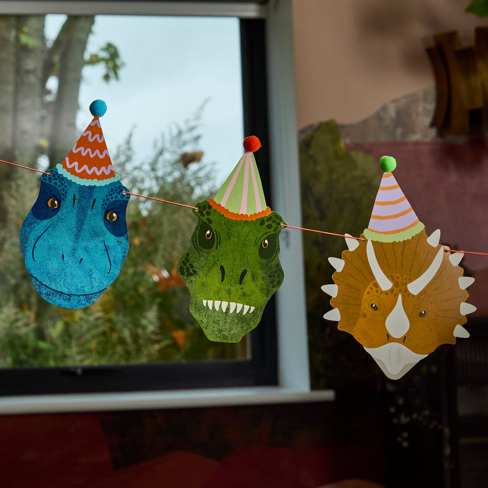 Dinosaur Party Garland - Dinosaur Birthday Party Decorations Bunting Dinosaur Party Garland