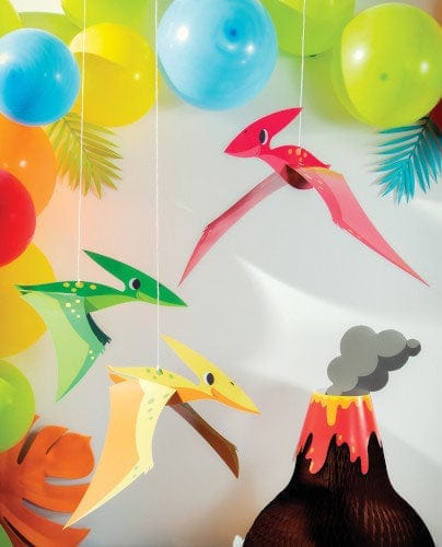 Dinosaur Party Hanging Decorations x 3  Party Supplies Dinosaur Party - 3D Pterodactyl Hanging Decorations x 3