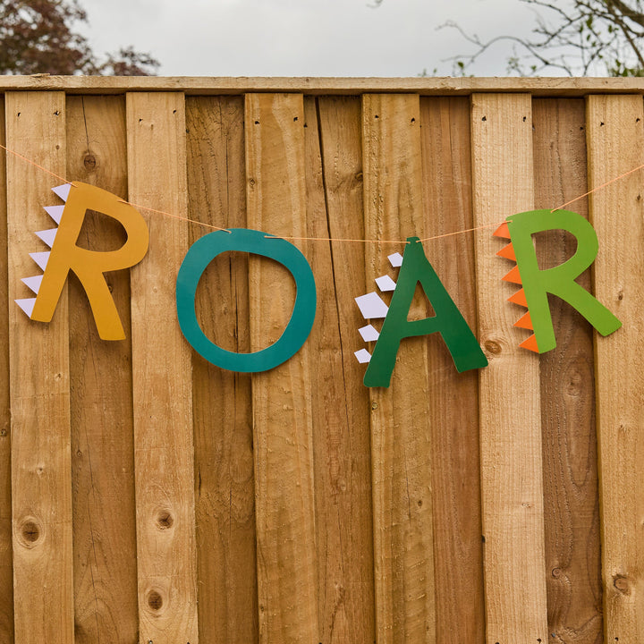 Dinosaur ROAR Party Banner - 2m - Dinosaur Birthday Party Decorations Bunting Dinosaur ROAR Party Banner - 2m