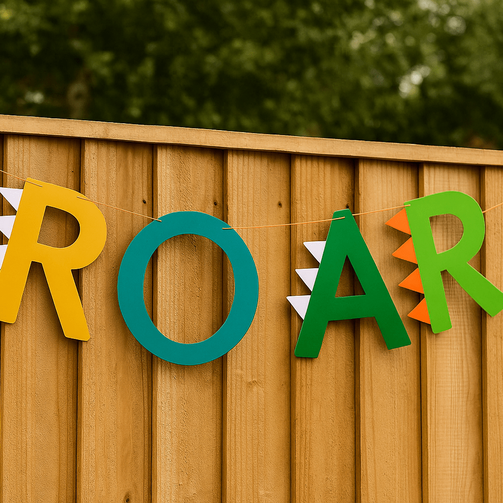 Dinosaur ROAR Party Banner - 2m - Dinosaur Birthday Party Decorations Bunting Dinosaur ROAR Party Banner - 2m