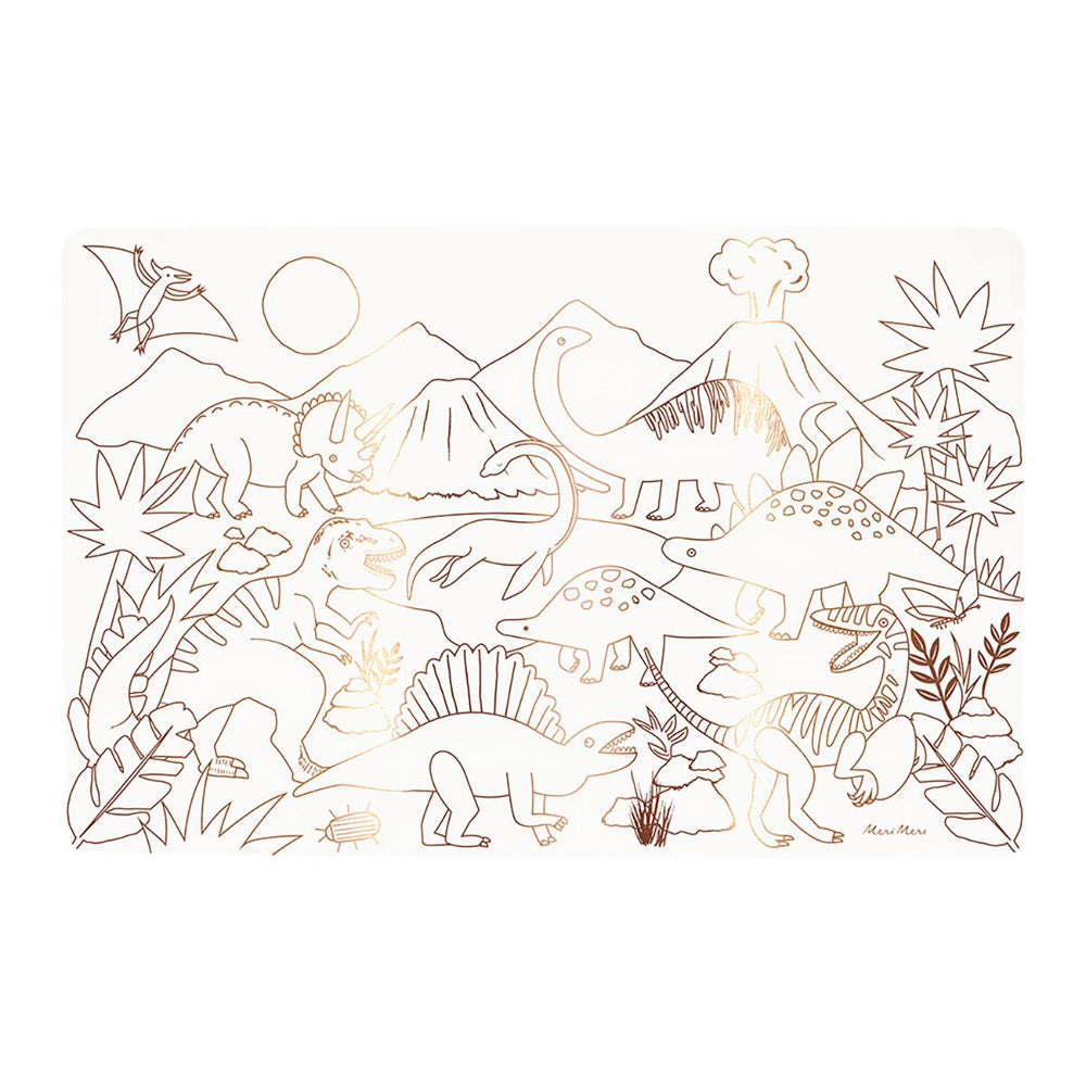 Dinosaurs Coloring Placemats x 8 | Party Activities UK Party Accessories Dinosaurs Coloring Placemats x 8