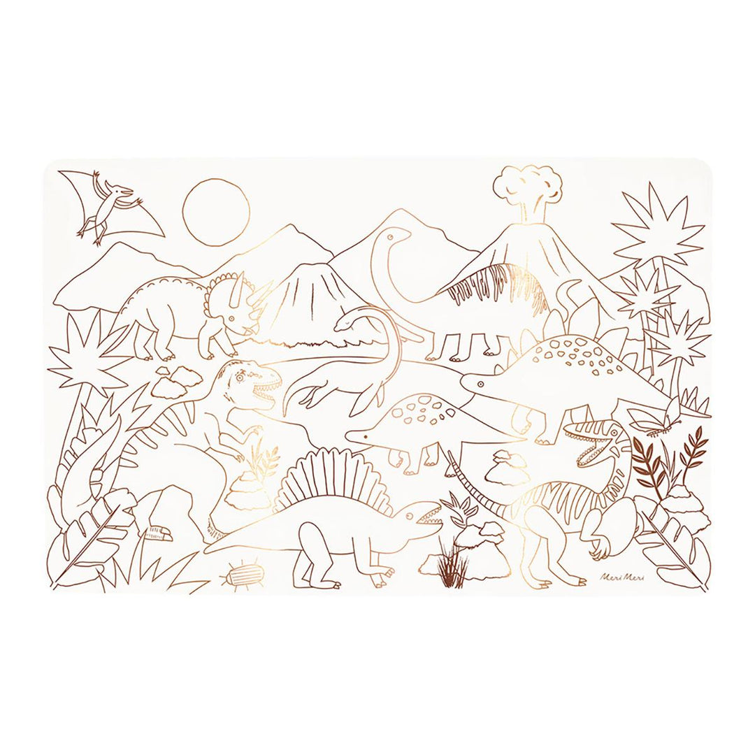 Dinosaurs Coloring Placemats x 8 | Party Activities UK Party Accessories Dinosaurs Coloring Placemats x 8