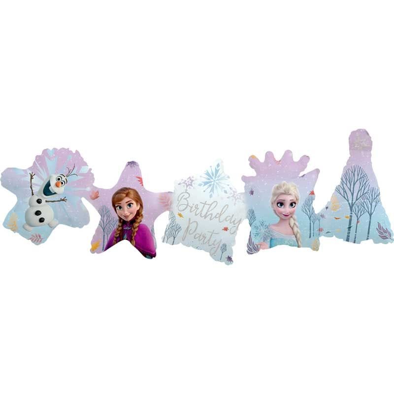 Disney Frozen Foil Balloon Garland - Elsa & Anna Bunting Disney Frozen Foil Balloon Garland (Idyllic Wonder)