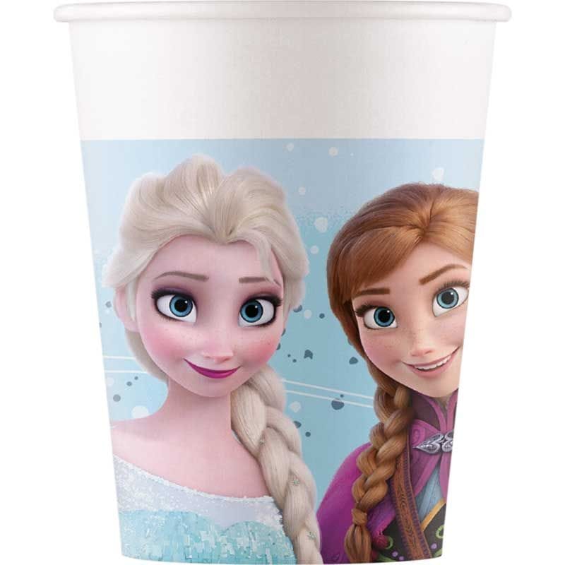 Disney Frozen Party Cups x 8 - Elsa & Anna Paper Cups Disposable Cups Disney Frozen Party Paper Cups x 8