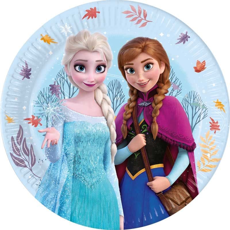 Disney Frozen Party Plates x 8 - Elsa & Anna 23cm Disposable Plates Disney Frozen Party Paper Plates x 8 (23cm)