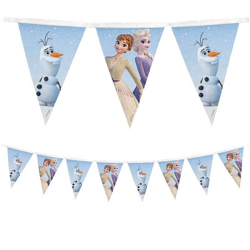 Disney Frozen Party Reusable Flag Banner - Frozen Party Decorations Bunting Disney Frozen Party Reusable Flag Banner