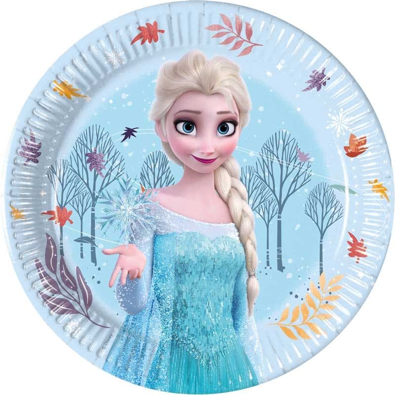 Disney Frozen Small Party Plates x 8 - Elsa & Anna 20cm Disposable Plates Disney Frozen Small Party Plates x 8 (20cm)