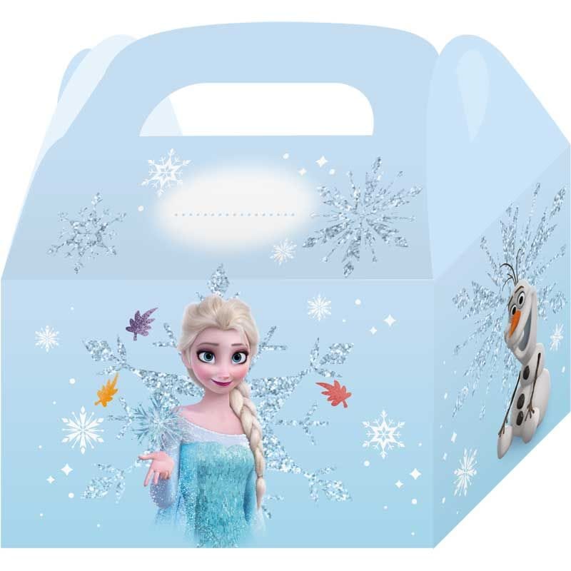 Disney Frozen Treat Boxes x 4 - Elsa & Anna Party Boxes Party Bags Disney Frozen Paper Treat Boxes x 4