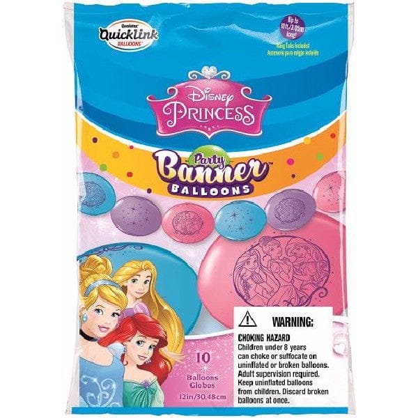 Disney Princess Balloon Banner | Princess Party Decorations Balloons Disney Princess Quick Link Banner Balloons x 10