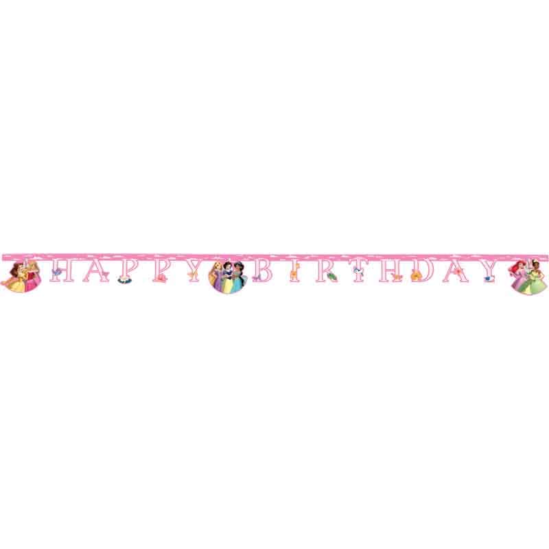 Disney Princess Happy Birthday Banner | Princess Party Decorations Bunting Disney Princess Happy Birthday Party Banner