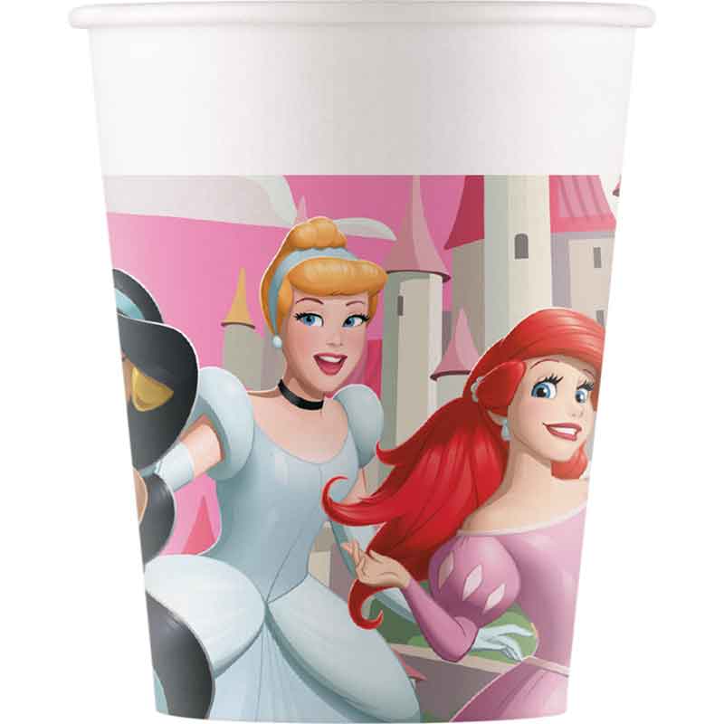 Disney Princess Party Cups x 8 | Princess Party Supplies Disposable Cups Disney Princess Paper Party Cups x 8
