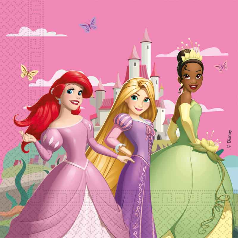 Disney Princess Party Napkins x 20 | Princess Party Supplies Paper Napkins Disney Princess Party Napkins x 20