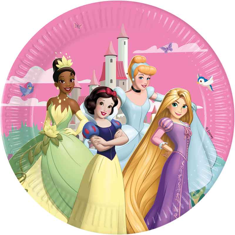Disney Princess Party Plates x 8 | Princess Party Supplies party plates Disney Princess Large Party Plates x 8