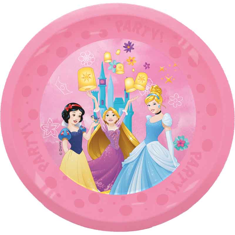 Disney Princess Reusable Plates x 4 | Princess Party Supplies party plates Disney Princess Live Your Story Reusable Party Plates x 4