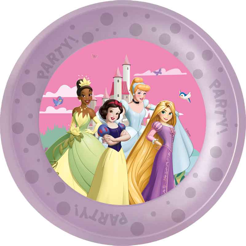 Disney Princess Reusable Plates x 4 | Princess Party Supplies party plates Disney Princess Reusable Party Plates x 4