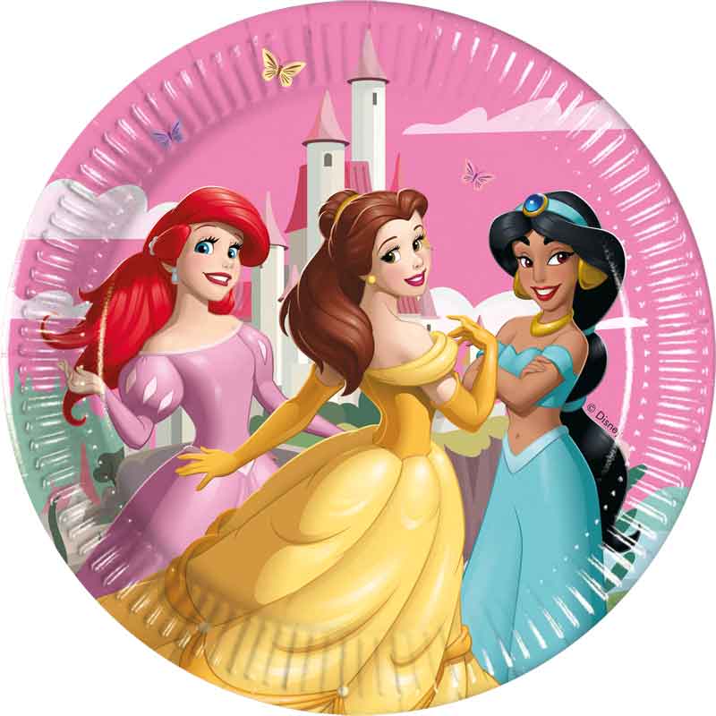 Disney Princess Small Party Plates x 8 | Princess Party Supplies party plates Disney Princess Small Party Plates x 8