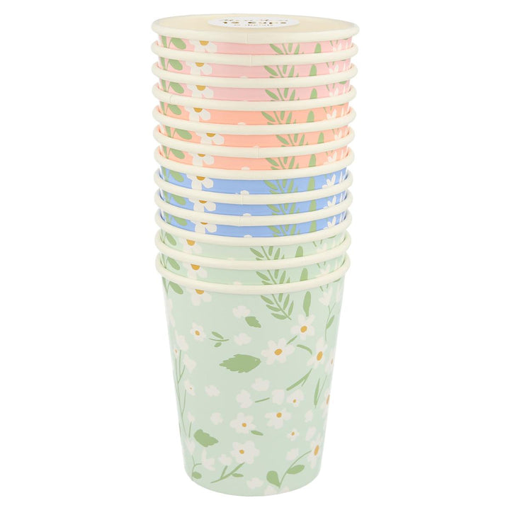 Ditsy Floral Party Cups x 12 | Meri Meri party cups Ditsy Floral Party Cups x 12