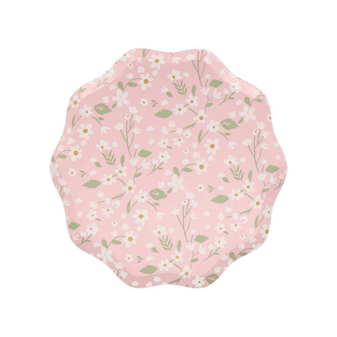 Ditsy Floral Side Party Plates x 12 | Meri Meri party plates Ditsy Floral Side Party Plates x 12