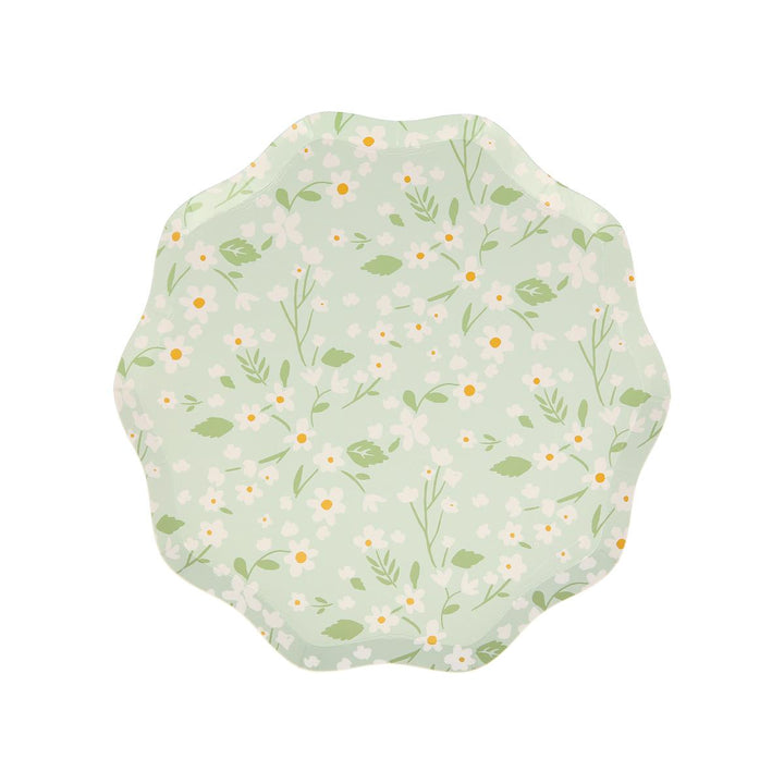 Ditsy Floral Side Party Plates x 12 | Meri Meri party plates Ditsy Floral Side Party Plates x 12