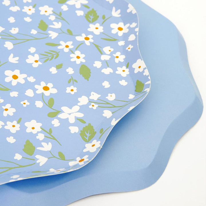Ditsy Floral Side Party Plates x 12 | Meri Meri party plates Ditsy Floral Side Party Plates x 12