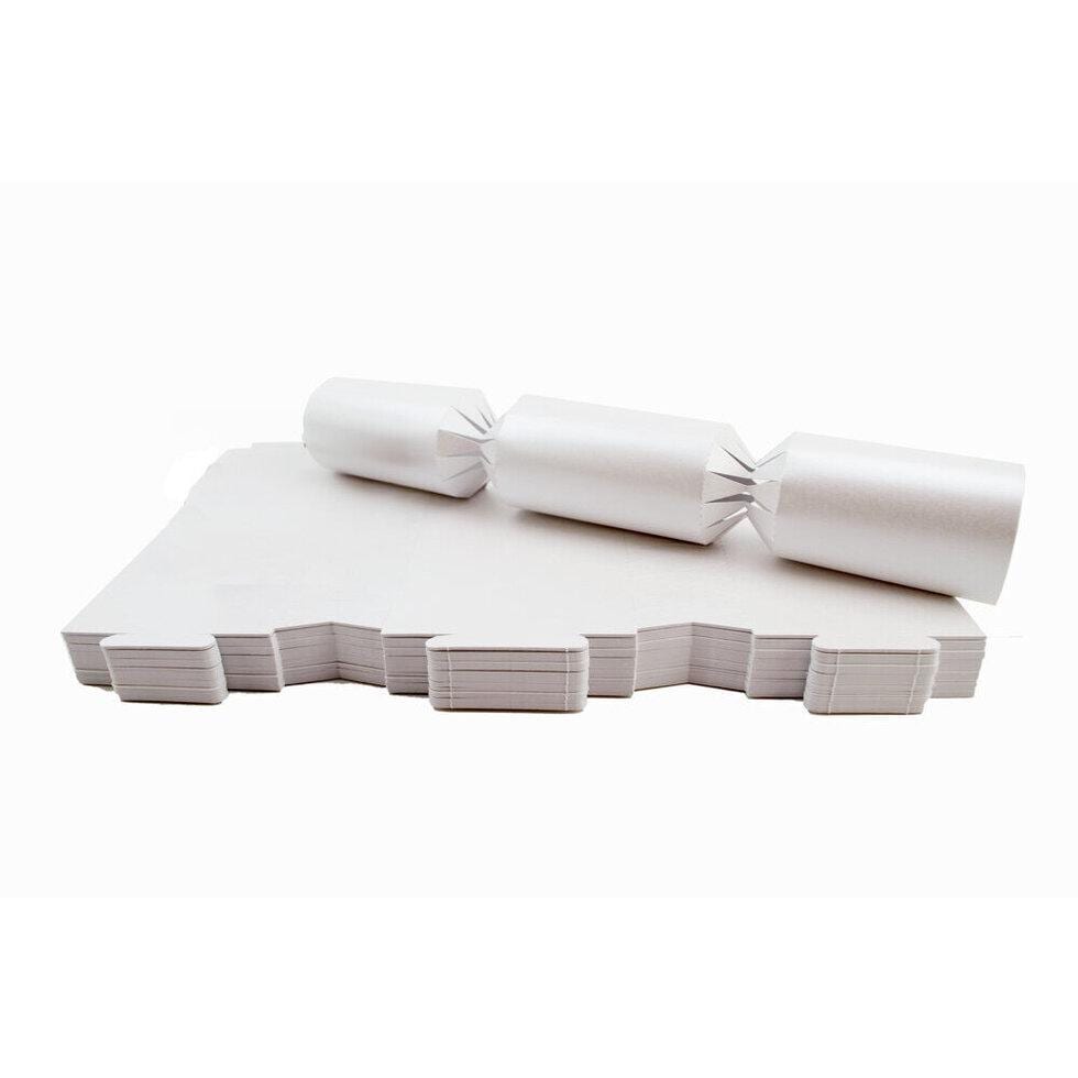 DIY Christmas Crackers Kit - 50 Pearl White Board Blanks christmas crackers DIY Christmas Crackers Kit - 50 Pearl White Board Blanks