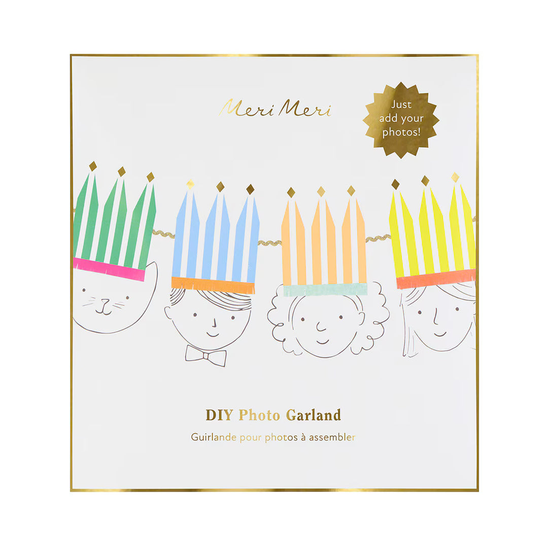 DIY Photo Party Crown Garland - Birthday Photo Banner - Meri Meri Banners DIY Photo Party Crown Garland