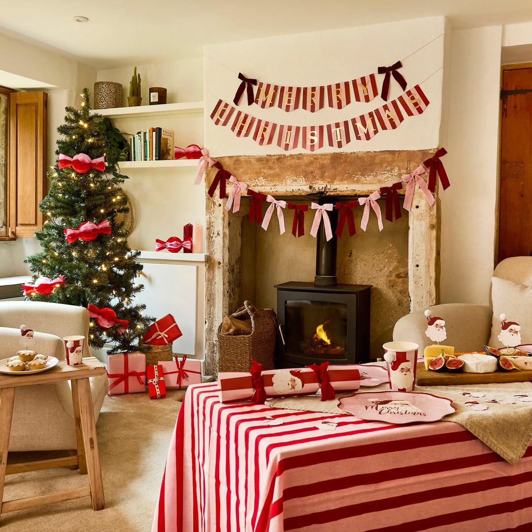 DIY Santa Crackers With Velvet Ribbon - Pack of 6 christmas crackers DIY Santa Crackers With Velvet Ribbon - Pack of 6