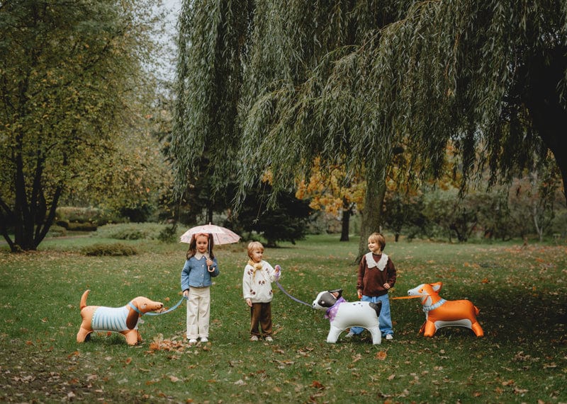 Dog Party Corgi Standing Foil Balloon - Puppy Party Supplies Foil Balloon Dog Party Corgi Standing Foil Balloon