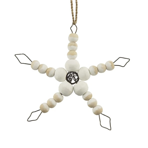 East of India Beaded Wire Star Hanging Decoration Hanging Decoration East of India Beaded Wire Star Hanging Decoration