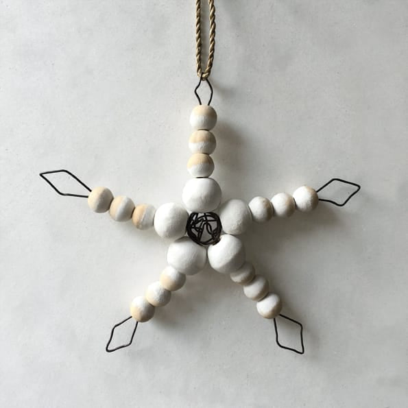 East of India Beaded Wire Star Hanging Decoration Hanging Decoration East of India Beaded Wire Star Hanging Decoration